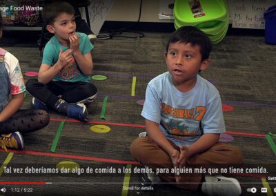 Parents said their children shared information they learned about food waste with their families.