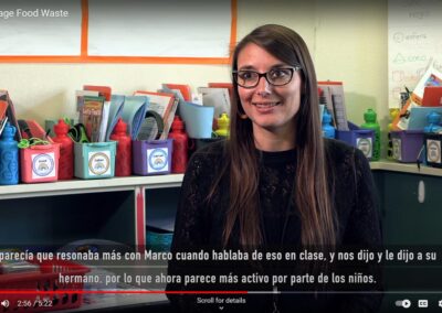 Dual Language kindergarten teacher Dora Kemp says her students have repeatedly asked for more food waste lessons.